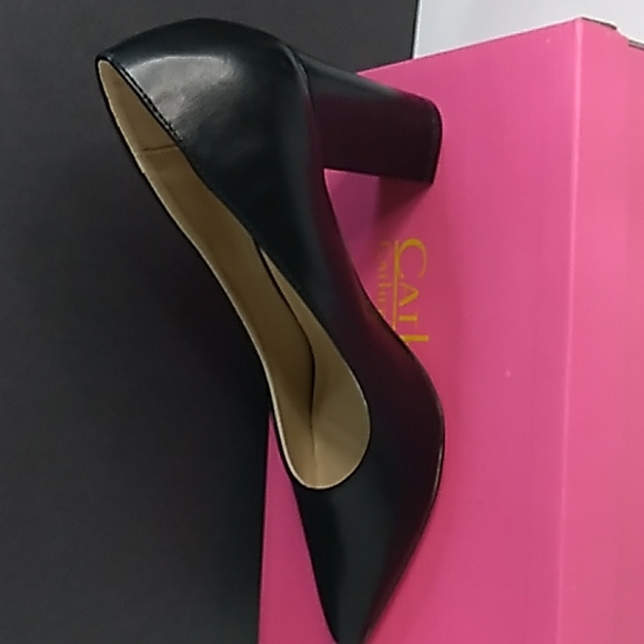 Catherine Malandrino black vegan leather pump heel shoes size 8.5 NEW - Picture 8 of 12